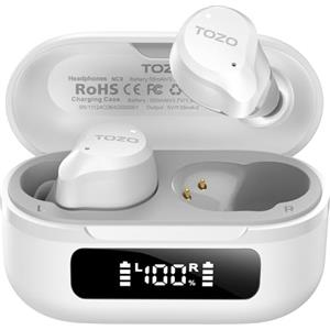 TOZO NC9 Cuffie Bluetooth 5.3 con ANC Ibrido, 6 Mics ENC, Suono OrigX 2.0, 60 Ore di Autonomia, Modalità Trasparente, IPX8, Ricarica USB-C, Comode e Facili da Usare per Lavoro, Gioco e Commuting