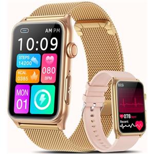 Marsyu 2026 Nuovo Smartwatch Donna ECG/Glιϲemι⁠⁢α/HRV/Lipidi/Acido Urico/BMI/Sonno,1.57"Salutare Orologio Fitness con Ciclo Mestruale,24h Pressione sanguigna/Temperatura Corporea/Cardiofrequenzimetro