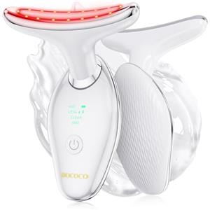 DOCOCO Massaggiatore Viso, Aggiornamento EMS Massaggiatore Viso Lifting, Dispositivo di Bellezza Antirughe 45℃ Riscaldabile, 6 Modalità Radiofrequenza Viso per Lifting Viso Doppio Mento Collo