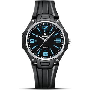 LN LENQIN Orologio da uomo al quarzo analogico, impermeabile 30 metri, con cinturino in silicone alla moda orologi uomo