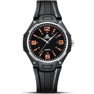 LN LENQIN Orologio da uomo al quarzo analogico, impermeabile 30 metri, con cinturino in silicone alla moda orologi uomo