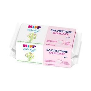Hipp Salviettine Delicate per l'Igiene del Bambino - 2 x 56 pezzi, Ideali per Pelle Sensibile e Allergica