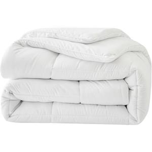 Good Nite Piumone 155 x 220 cm, 4 stagioni, 300 g/mq, 155 x 220 cm, per tutte le stagioni, utilizzabile senza rivestimento, caldo, morbido e bianco
