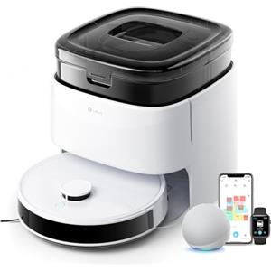 Lefant M3 Robot Aspirapolvere Lavapavimenti,Stazione Base All-in-one,Aspirazione 12,000 Pa,Batteria da 220 min,Navigazione dToF,Tecnologia di Evitamento Degli Ostacoli PSD,Doppio Panno Rotante,Bianco