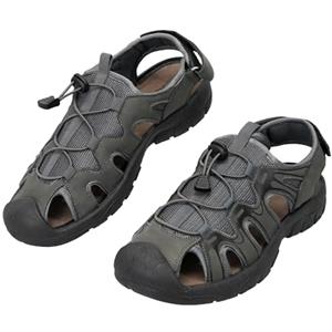 JOMIX Sandali Uomo per Trekking con Protezione del Piede, Chiusura a Laccio Regolabile, Sandali Sportivi Antiscivolo per Escursionismo e Tempo Libero MOX260380 (Grigio,40)