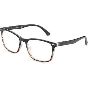 ZENOTTIC Occhiali Anti Luce Blu,Occhiali da Lettura, Lenti Quadrate, Lenti Contro la Luce Blu Emanata dal Computer, Occhiali Adatti per Donne e Uomini