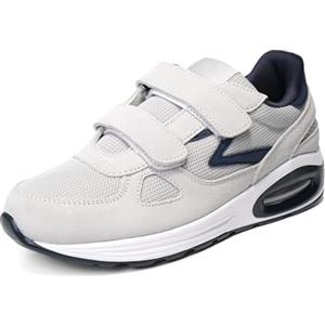 STRAPPO SOFT Scarpe Uomo con Chiusura Ortopediche Comode Sneakers Estive Senza Lacci Antiscivolo da Camminare Passeggio Sportiva Ginnastica per Anziani STR0124 Grigio Chiaro 44