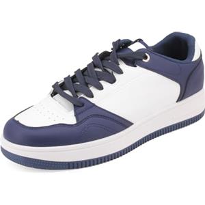JOMIX Scarpe Uomo Basse Sneakers Uomo Casual con Stile Basket Suola Antiscivolo Design Minimal Leggere e Comode per Passeggiate Uso Quotidiano MBO255297 Blu 44