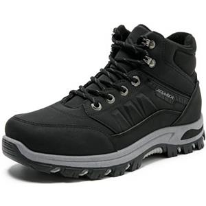 JOMIX Scarpe Trekking Uomo Invernali Antiscivolo Scarponcini da Montagna Hiking Outdoor Leggeri Scarpe Uomo Caviglia Alta Impermeabili per Escursionismo Campeggio e Casual MWB255037 Nero 42