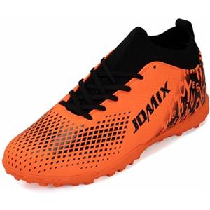 JOMIX Scarpe da Calcetto Calcio Unisex Bambini Ragazzi Adolescenti - Multitacchetti TF per Campi Sintetici ed Erba Artificiale - Leggere Resistenti Antiscivolo WOS250436 (Arancione, 37)
