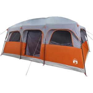 vidaXL Tenda Familiare a Cabina per 10 Persone Grigia Impermeabile, Tenda, Tenda da Esterno, Tenda per 10 Persone, Tenda da Giardino, Tenda Impermeabile