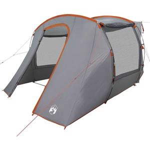 vidaXL Tenda da Campeggio per Auto Grigio e Arancione Impermeabile, Tenda, Tenda da Giardino, Riparo all'aperto, Tenda da Campeggio