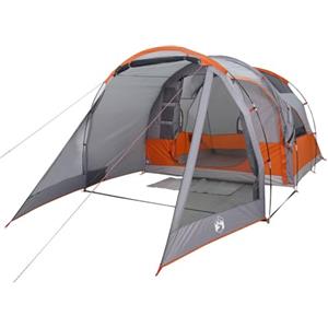 vidaXL Tenda da Campeggio a Tunnel per 4 Persone Grigia Impermeabile, Tenda, Tenda da Esterno, Tenda per 4 Persone, Tenda da Giardino