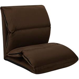 vidaXL Sedia a Sdraio da Terra Pieghevole Lettino Poltroncina Seduta Arredo Salotto Seggiola Mobili Divanetto Poltrona Marrone Microfibra