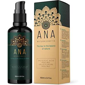 ANA Naturkosmetik 2% BHA Peeling - 100 ml di acido salicilico per tutti i tipi di pelle - esfoliati per il viso per ridurre brufoli e punti neri - aiuta a ridurre i pori - ANA Naturkosmetik - Made in Germany