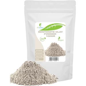 ETC Cosmetic`s Polvere di argilla bentonitica - 100 gr - Maschere viso fai da te, maschere corpo, maschere capelli, peeling e scrub morbidi, produzione di sapone, anti-età e rassodamento della pelle