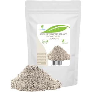 ETC Cosmetic`s Polvere di argilla bentonitica - 200 gr - Maschere viso fai da te, maschere corpo, maschere capelli, peeling e scrub morbidi, produzione di sapone, anti-età e rassodamento della pelle