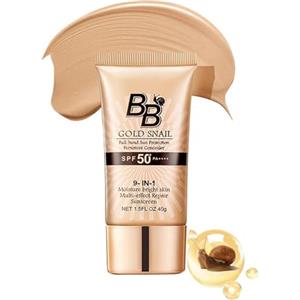 EHIOG BB Cream Crema Colorata Viso SPF 50+,BB Cream Fondotinta,Protezione Solare, Idratante e Uniformante, Effetto Naturale, Ideale per Tutti i Tipi di Pelle - Tono Naturale,40g