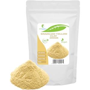 ETC Cosmetic`s Argilla brasiliana gialla - 200 gr - Maschere viso fai da te, maschere corpo, maschere capelli, peeling e scrub morbidi, produzione di sapone, anti-età e rassodamento della pelle