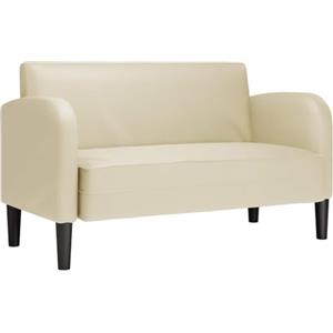 vidaXL Divano Divanetto Crema 110 cm in Similpelle, divanetto, Divano, Divano, Divano a 2 posti, Divano, Divano, Divano a incandato, Salotto