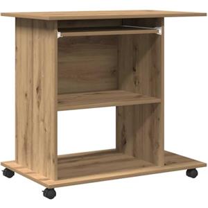 vidaXL Scrivania Computer Rovere Artigianale Legno Multistrato, scrivania dell'ufficio, scrivania, scrivania di Lavoro, scrivania