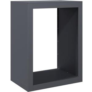 vidaXL Rastrelliera per Legna da Ardere Antracite 60x40x80 cm Acciaio, Porta Legna, portalegna da Esterno, portalegna da Interno, Porta ceppi