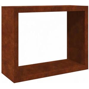 vidaXL Rastrelliera per Legna 100x40x80 cm in Acciaio Corten, Porta Legna, portalegna da Esterno, portalegna da Interno, Porta ceppi