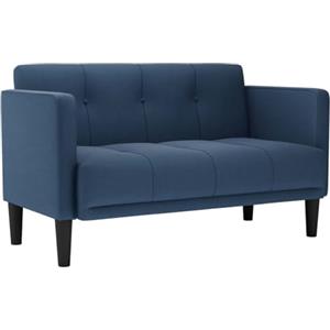 vidaXL Divano Divanetto Blu 111 cm in Tessuto, divanetto, Divano, Divano, Divano a 2 posti, Divano, Divano a incandalco, Divano Imbottito, Salotto