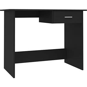 vidaXL Scrivania con Cassetto Ampio Robusta Elegante Moderna Tavolo Lavoro Porta PC Studio Ufficio Nera 100x50x76 cm in Truciolato