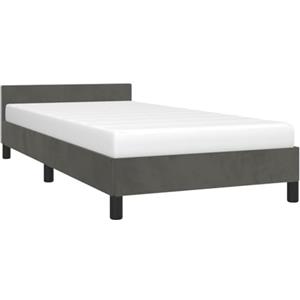 vidaXL Giroletto Senza Materasso Grigio Scuro 90x200 cm Velluto