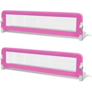 vidaXL 2x Sponde Letto Sicurezza dei Bambini Rosa 150x42cm Protezioni Barriere