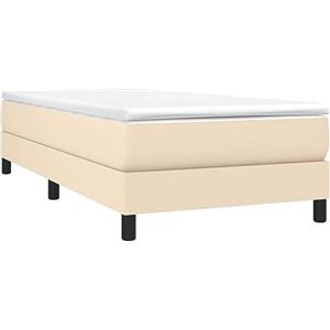 vidaXL Struttura Letto a Rete a Molle Crema 90x190 cm in Tessuto