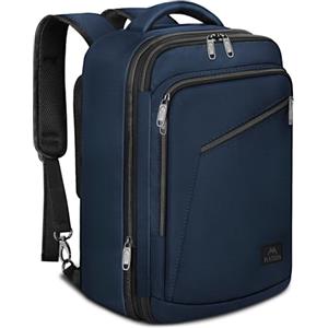 MATEIN Zaino Ryanair 40x20x25, Espandibile Zaino da Viaggio Aereo Bagaglio a Mano, Borsa da Cabina Piccolo 20L Zaini Casual per Donna Uomo Multitasche Travel Bag per Campeggio Università, Blu