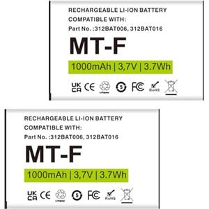 FLSTOR Batteria ricaricabile per AVM Fritz!Fon MT-F C5/C4/M2, 1000 mAh agli ioni di litio compatibile con AVM Fritz!Fon 312BAT006/312BAT016 - (2 pezzi)