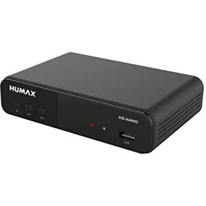 Humax Digital HD Nano - Ricevitore satellitare digitale HD 1080P HDTV con alimentatore da 12 V Campeggio - Astra preinstallato - HDMI, SCART, DVB-S/S2, senza cavo HDMI