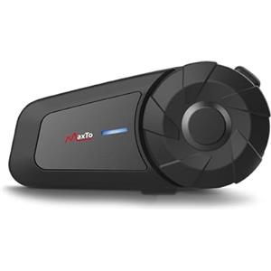 MAXTO MX1 - Cuffie Bluetooth per moto, sistema di comunicazione 2 piloti, 800 m, suono HiFi, impermeabile IPX6, controllo musica chiamate