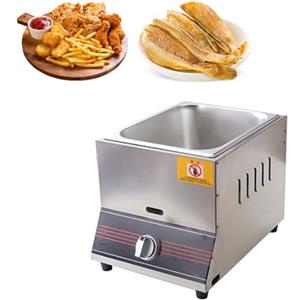 SofaHills Friggitrice A Gas Professionale,Friggitrice Professionale A Gas,Potenza di Fuoco Regolabile,L'Acciaio Inossidabile è Facile da Pulire E Adatto Sia all'Uso Domestico Che Commerciale 29 * 39 * 26cm