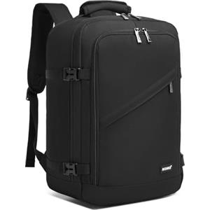 KONO Zaino Ryanair 40x20x25 Zaino da Viaggio per Aereo Bagaglio a Mano per Sotto il Sedile Borsa per Ryanair (20L, Nero)