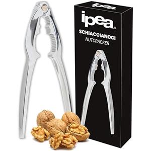 IPEA Schiaccianoci Classico in Alluminio - Piccolo Schiaccia Noci Leggero per Noci, Nocciole, Mandorle, Frutta Secca - Multiuso per Cucina - Ideale anche per Crostacei