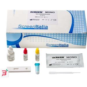 Screen Italia Test Rapido Mononucleosi - 25 Pezzi per Individuazione Anticorpi Eterofili in Sangue Intero, Siero o Plasma