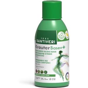 FJ JACONO Santiveri Krauter Basen+ Integratore Fluido, 500ml, con VitaVeggie®, VitaBerry®, Zinco e Centella Asiatica