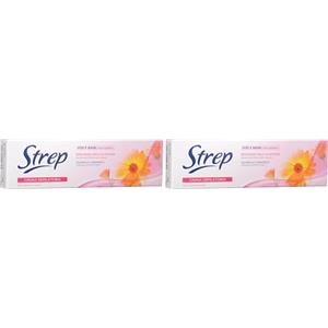 Strep - Crema Depilatoria Viso e Bikini, Depilazione Dolce ed Efficace, Lascia la Pelle Liscia e Vellutata, 75ml (Confezione da 2)