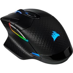 Corsair Dark Core RGB PRO, Mouse Gaming Wireless/Con Filo, Sensore Ottico da 18.000 DPI, Tecnologia Slipstream, Otto Pulsanti Programmabili, Illuminazione Dinamica Multicolore RGB, Nero, CH-9315411-EU