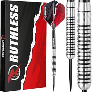 RUTHLESS Ranger I - Set di freccette professionali in tungsteno con punta in acciaio, 22 g e 24 g, con alette e steli (24 g)