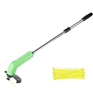 N/S Tagliaerba a batteria, mini tagliaerba elettrico, manico telescopico, leggero e portatile, montaggio facile, adatto per diserbo leggero e silenzioso