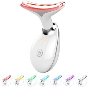WUGEIN Massaggiatore Viso Lifting Elettrico Antirughe,Impacco Caldo a 45 ℃ Massaggiatore Viso EMS lifting del Collo Rassodante per Tonificare il Viso,Pulizia Profonda Anti-età Rassodamento e Lifting
