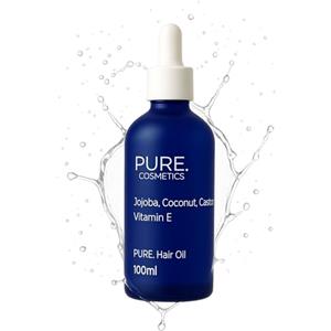 PURE. COSMETICS Olio per capelli PURE. COSMETICS - Olio di ricino, jojoba, vitamina E e cocco per cuoio capelluto e capelli - Trattamento leggero per la crescita e la riparazione dei capelli - 100% naturale,