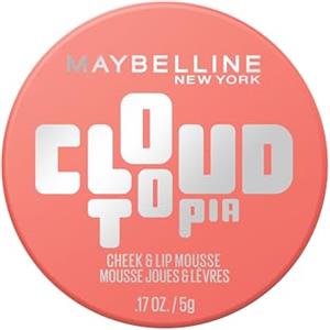Maybelline New York Blush Mousse Colorata Guance e Labbra, Fino a 14 Ore di Colore*, Formula Ultra Pigmentata, Finish Blur-Matte, Texture Leggera, Cloudtopia, Tonalità: 05 Coral Illusion, 5g