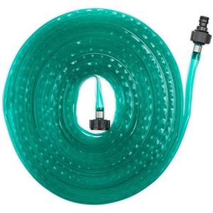 Relaxdays Tubo per Irrigazione a Goccia, 25 m, per Innaffiare Orto e Prato, Piatto, Tubicino Forato Gioccolatoio, Verde