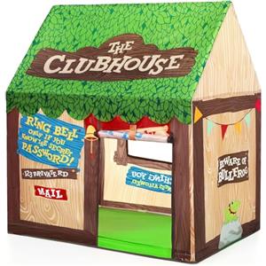 SweHouse Giochi da Esterno Tenda per Bambini - Casetta Gioco da Interno con Porta e Finestre Roll-up, per Ragazzi e Ragazze 3-7 Anni (Ideale come Regalo per Compleanno o Natale)